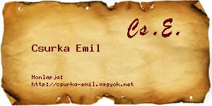 Csurka Emil névjegykártya