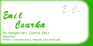 emil csurka business card